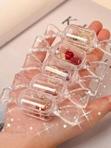 5pcs/10pcs, Clear Candy Plastic Storage Boxes, Cute Clear Jewelry Display Boxes, Small Business Supplies, Packaging Boxes, Wedding Decorations, Gift Boxes, - White - View 5