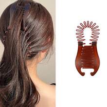 1pc Interlocking Side Hair Comb, Hair Styling Tool, Hair Accessory - Multicolor - View 1