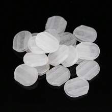 50 件装耳环垫硅胶耳环垫背垫舒适耳环垫适用于耳环夹，透明和白色