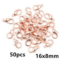 50 件合金龙虾扣挂钩，适用于项链、手链、链条、DIY 珠宝制作配件 - lobster clasp - 查看 27