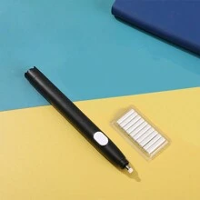 1 件快速擦除电动素描橡皮擦 - 适用于便携式艺术工具、艺术家和学生（不含电池）（部分配件颜色随机）