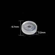 50 件装耳环垫硅胶耳环垫背垫舒适耳环垫适用于耳环夹，透明和白色