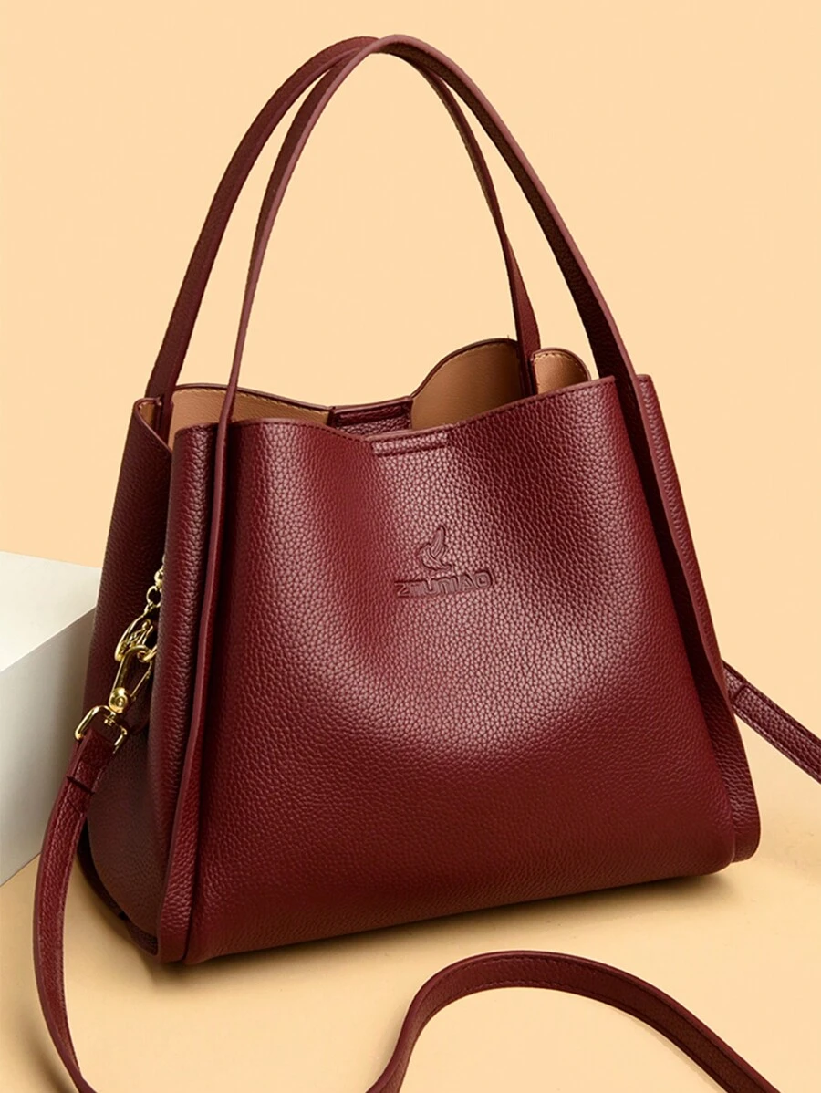 正品奢华钱包手提包时尚高品质软皮单肩斜挎包女士大号手提包 2024