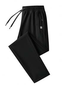 1 Stück Herren unifarbene leichte, elastische Taillenhose für Lässig, Outdoor, Wandern, Laufen, Training, Fitness