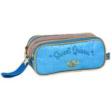 Set Of 3 Pieces Backpack Case And Thermal Lunch Box For Children Girls Sweet Queen Princesses Spacious School Bag - 藍色 - 查看 4