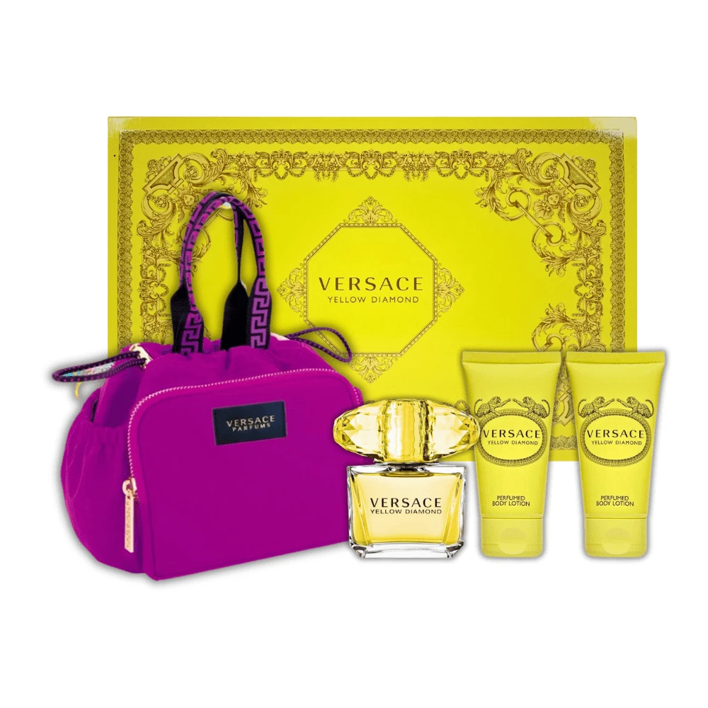 Versace Yellow Diamond Eau De Parfum For Women By Versace 4 Pc Gift Set With Travel Bag 3.0 Oz EDT And 3.4 Oz Lotion Body Shower Gel - 黃色 - 查看 1