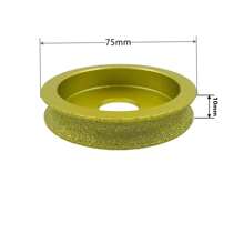 20mm孔径 3英寸（75mm）圆形真空钎焊水钻砂轮，半圆边，大理石边缘轮廓打磨盘 直径：3英寸/75毫米；孔径：20mm；厚度：10mm、15mm、20mm、25mm、30mm、35mm 适用机型：100型角磨机或手钻 特点：简单易用，高品质粗糙水钻表面确保在各种表面上均表现出色 - 彩色 - 查看 14