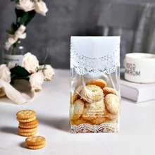 50pcs/Set Transparent Food/Candy/Cake Plastic Self-Sealing Bags, 5.9in X 2.75in