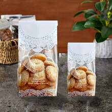 50pcs/Set Transparent Food/Candy/Cake Plastic Self-Sealing Bags, 5.9in X 2.75in
