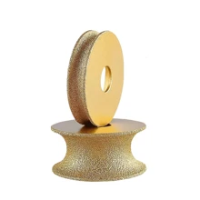 20mm孔径 3英寸（75mm）圆形真空钎焊水钻砂轮，半圆边，大理石边缘轮廓打磨盘 直径：3英寸/75毫米；孔径：20mm；厚度：10mm、15mm、20mm、25mm、30mm、35mm 适用机型：100型角磨机或手钻 特点：简单易用，高品质粗糙水钻表面确保在各种表面上均表现出色 - 彩色 - 查看 5