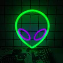 1 个霓虹灯 LED 夜灯，USB 或 3 节 AA 电池供电，墙壁/桌面装饰，适用于派对、圣诞节、生日、情人节、女孩房间、宿舍、庆典、婚礼（不含电池） - 多色 - 查看 13