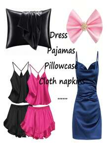 1pc Duchess Satin Faux Silk Fabric For Wedding Dress DIY Crafting - Royal Blue - View 4