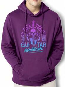 Hard Rock Jacket Sweatshirt Kangaroo Blouse IZPJ1 - Màu tím - Xem 1