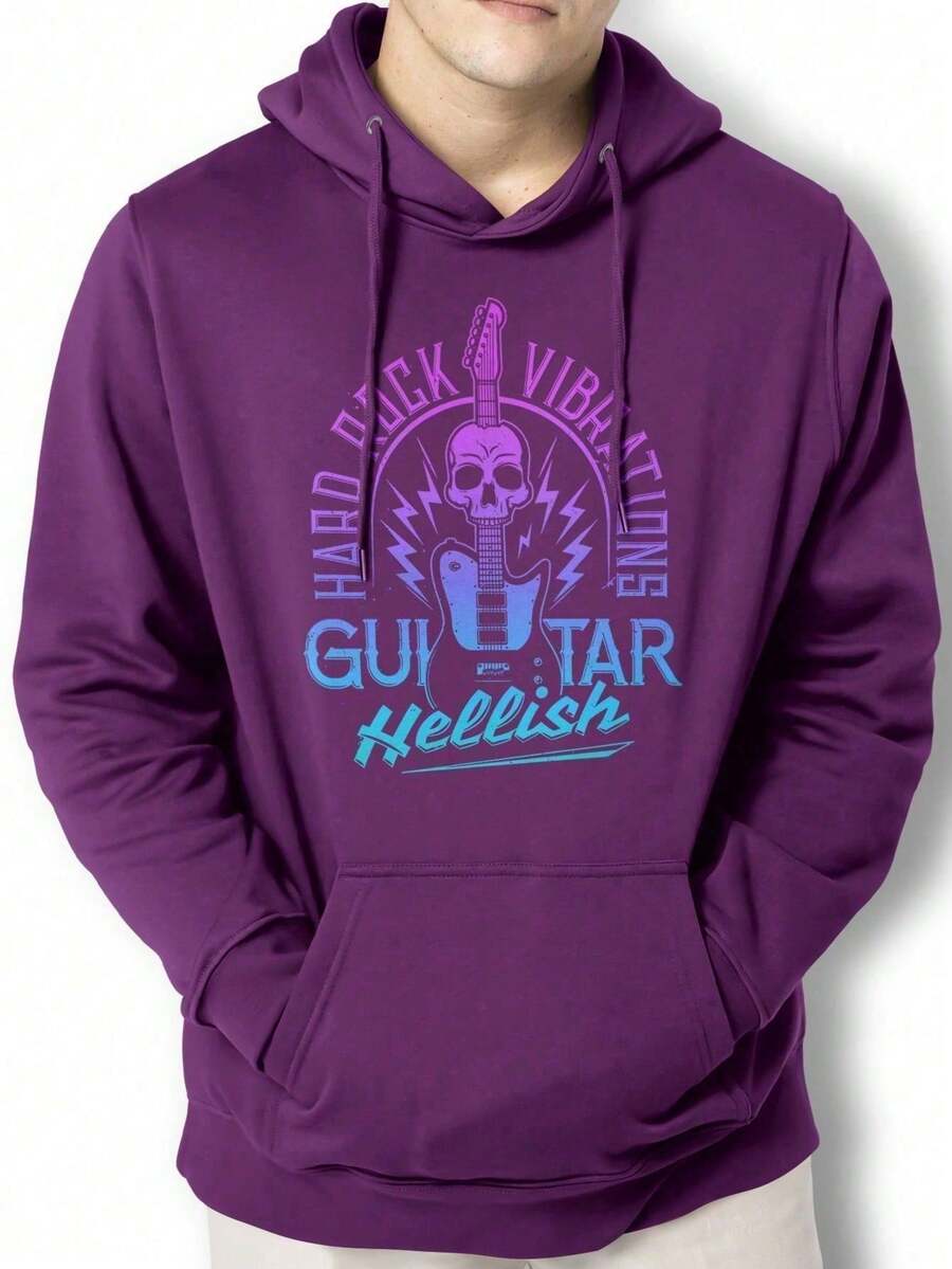 Hard Rock Jacket Sweatshirt Kangaroo Blouse IZPJ1 - Màu tím - Xem 1