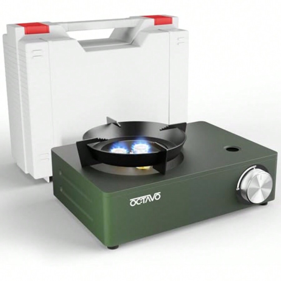 OCTAVO OCTAVO Butane Stove, 12,000 BTU Single Burner Gas Stove