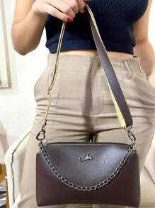 Women's Small Crossbody Bag 2 In 1 Bag Or Toiletry Bag - 鏽棕色 - 查看 2