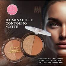 TÁLINDA - Paleta Facial Duo Iluminador e Contorno Matte Universal - Belle Angel Festa Junina - Castanho - Visão 4