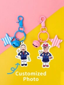 Customized Student Keychain - Funny Keychain With Portrait/ - High Definition Printing - Christmas Gift - Gift For Backpack Students - Double-Sided Photo - Keychain For Backpack