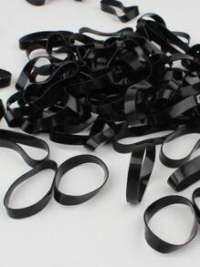 450 pezzi Elastici per capelli in plastica nera spessa, elastici per capelli larghi per donne, fermacode per coda di cavallo, elastici per capelli, scrunchies, corde per capelli, accessori per capelli per palestra e sport