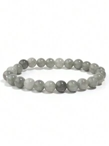 1 Stück Armband aus Jade für Wohlstand und Fülle, Jadeit Edelstein Geschenk für gutes Glück, Kreativität und die Absorption negativer Energie