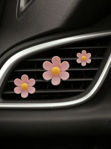 3pcs/Set 6-Petal Flower Car Air Freshener Clip, Small Daisy Car AC Vent Clip, Creative Multi-Color Options, Car AC Vent Fragrance Clip, Suitable For Vehicle AC Vent, Floral Decor Clip, Women's Car Decor, Car Vent Clip Decoration, Fashionable Car Accessory, Fragrance Diffuser (Fragrance Not Included), Perfect Holiday Gift, Freshens Air, Adorable Car Interior Decor, Car Supplies - Multicolor - View 10