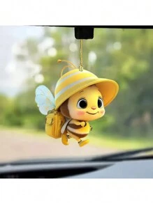 Lindo y divertido conjunto de abejas para decoración del auto, como colgante para el espejo retrovisor del auto, regalo de Navidad para decorar el arbolito - Multicolor - Ver 12