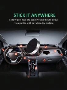 New Mini Magnetic Detachable Metal Car Phone Holder, Multifunctional Magnetic Cell Phone Mount For Car And Home Use - Multicolor - View 3