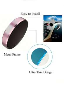 New Mini Magnetic Detachable Metal Car Phone Holder, Multifunctional Magnetic Cell Phone Mount For Car And Home Use - Multicolor - View 4