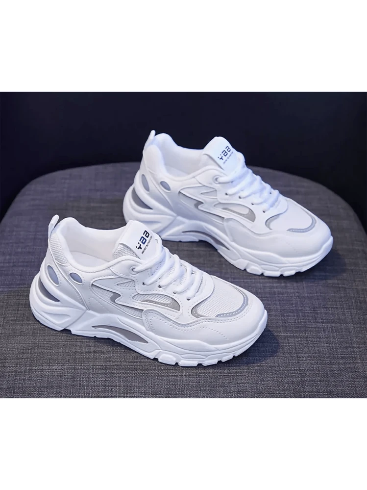 Zapatillas informales modernas, transpirables y cómodas para mujer. - Blanco - Añade 7