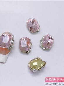 5 款美甲粉钻珠宝产品，包括心形、方形、直角女孩粉色、水晶指甲、大钻石、指甲饰物、美甲用品、指甲贴花和指甲钻产品美甲饰物指甲设计指甲指甲饰物指甲美甲美甲宝石 DIY 指甲水钻指甲宝石 - 彩色 - 查看 7