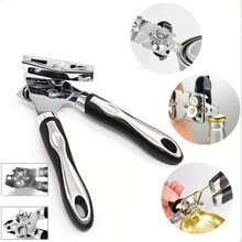 Professional Crank Stainless Steel Can Bottle Opener Without Burr 3588 - Black - View 2