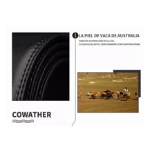 Cinturón de moda de negocios negro para hombre Cinturón de moda Cinturón genuino para hombre,Cinturón deportivo negro con hebilla automática para hombre - Negro - Ver 4