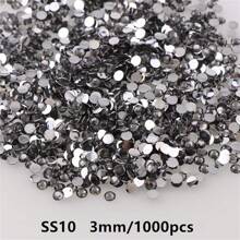 1000pcs Flat Back Resin Rhinestones, Resin Crystals, Round Flat Bottom Resin Gems, For Accessories, Shoes, Clothes, Cosmetics, Bags, Handmade DIY Art Decorations
