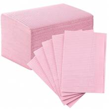 125/50/20/10 pièces Tapis de table pour nail art, serviettes en papier jetables pour ongles, serviettes en papier pour nail art imperméables rose 3 épaisseurs 13" X 18" pour kit de décoration de table à ongles, accessoires de nail art