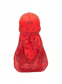 1pc Men's Turban Hat Printed Wigs Durag Biker Headwrap Pirate Hats Cap For Men Hair Accessories Long Tail Straps Bandanas Pirate Hat Pirate Costume - Pirate Hat - View 16