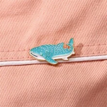 Cute Cartoon Whale Shark Enamel Pin Custom Decorative Brooches Ornaments Lapel Bag Badges Jewelry Gifts Pin For Clothes Bag Charm Backpack For School