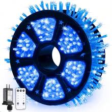 KBO JMEXSUSS 600 Blue LED Lights Outdoor Waterproof 168ft Blue String Tree Lights Indoor Plug In 8 Modes For Bedroom Fireplace Halloween Party Xmas Christmas Decorations - Blue - View 1
