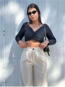 Women Pants - Sand - View 2