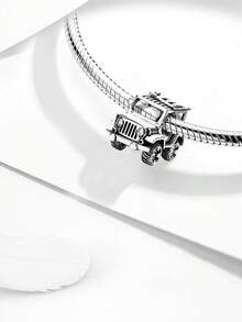 S925 Sterling Silver Stylish Pendant Ball, Suitable For DIY Bracelet, Women Jewelry - Cool Off-road Vehicle - View 3