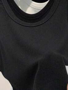 Men's Tank Top Men's American PREMIUM Ribbed Tank Top Men's Model - Black - View 3