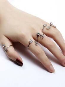 Anillos con letras ajustables para mujeres y adolescentes, anillo abierto minimalista con inicial para mujeres y hombres, anillo de letra en inglés personalizado 26, anillo de dedo delicado de acero inoxidable, regalo de pareja y amigo, accesorios de joyería de moda