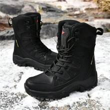 Mid-Calf Windproof Waterproof Boots For Women & Men, Fit Camping Comfortable Anti-Slip Snow Boots For Outdoor Hiking, Large Size