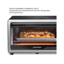 Horno Tostador Moderno 3 En 1 Proctor Silex (4 Rebanadas) - Plateado - Ver 5