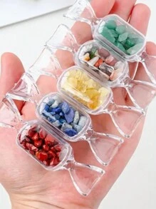 5pcs/10pcs, Clear Candy Plastic Storage Boxes, Cute Clear Jewelry Display Boxes, Small Business Supplies, Packaging Boxes, Wedding Decorations, Gift Boxes, - White - View 3