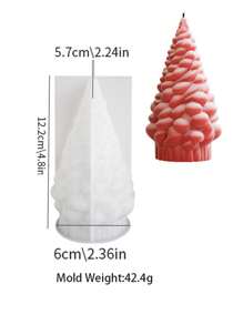 1PC Xmas Tree Silicone Mold DIY Gypsum 3D Cedar Christmas Tree Aromatherapy Candle Design Epoxy Resin Casting Mold Home Decor