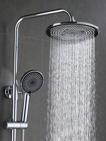 2pcs High Pressure Rainfall Shower Head & Handheld Sprayer Set With No Shower Arm, Bathroom Home Use Bathroom Accessories Bathroom Tools