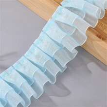 5m Double-Layered Chiffon With 4cm Ruched Lace Edge, DIY Clothing & Home Textile Decorative Trim - Multicolor - View 6