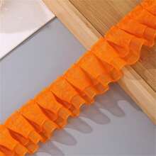 5m Double-Layered Chiffon With 4cm Ruched Lace Edge, DIY Clothing & Home Textile Decorative Trim - Multicolor - View 4