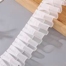 5m Double-Layered Chiffon With 4cm Ruched Lace Edge, DIY Clothing & Home Textile Decorative Trim - Multicolor - View 7