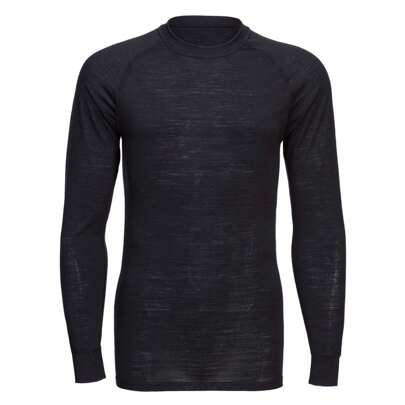 Portwest Unisex Adult Merino Wool Crew Neck Long-Sleeved Thermal Top (Black)